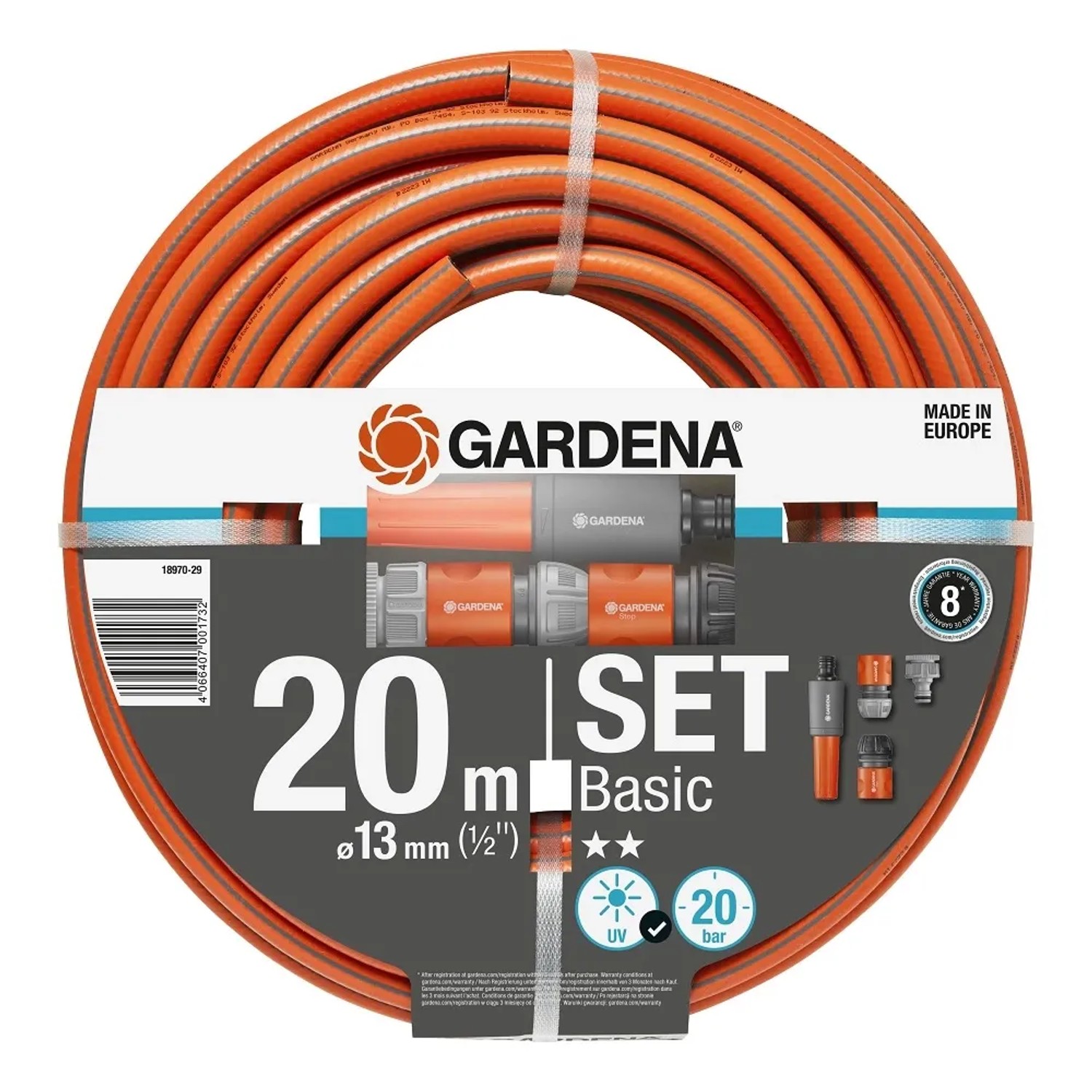 Gardena Wąż ogrodowy Basic z armaturą 20 m