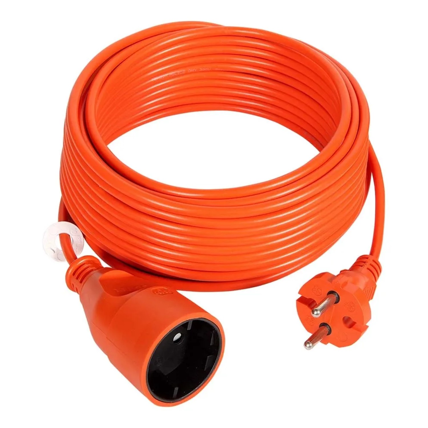 Jonex Przedłużacz 1-gniazdowy, 2x1,5mm2, długość 20m, pomarańczowy