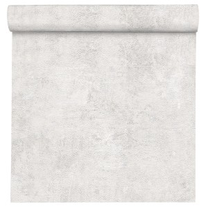 Rolka białej tapety dekoracyjnej t.b.t. o delikatnej strukturze.