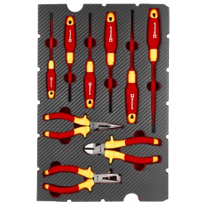 Einhell Wkład piankowy z zestawem narzędzi VDE do walizki E-CASE - 9 cz.