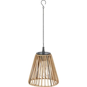 Lampa solarna wisząca IP44 śr. 18 cm brąz