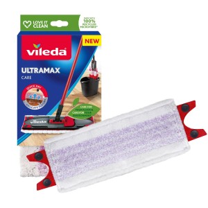 Wkład do mopa Vileda Ultramax Care do urządzeń czyszczących, mikrofibra, biało-fioletowy.