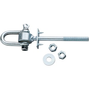 Hak do huśtawki SwingKing M12, 13,5 cm, ocynkowany, z nakrętkami i pierścieniami do sprzętu zabawkowego w ogrodzie.