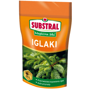 Substral Magiczna Siła Iglaki: Specjalny nawóz do iglaków dla zdrowego wzrostu i przeciw brązowieniu.