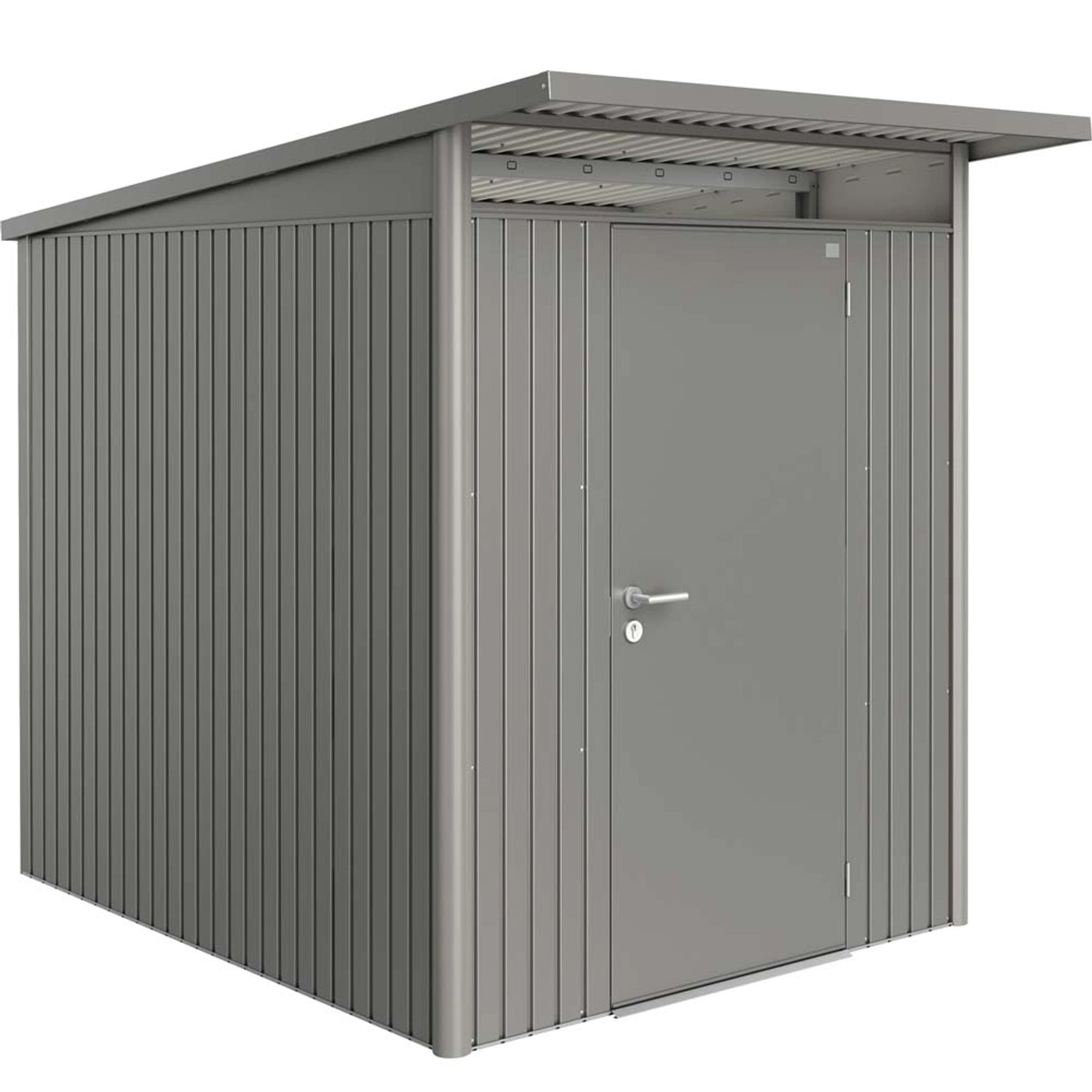 Biohort Domek ogrodowy szary kwarc drzwi pojedyncze - 180 x 260 cm