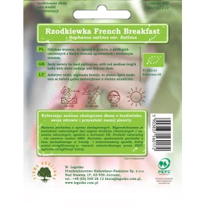 Nasiona rzodkiewki 'French Breakfast'.