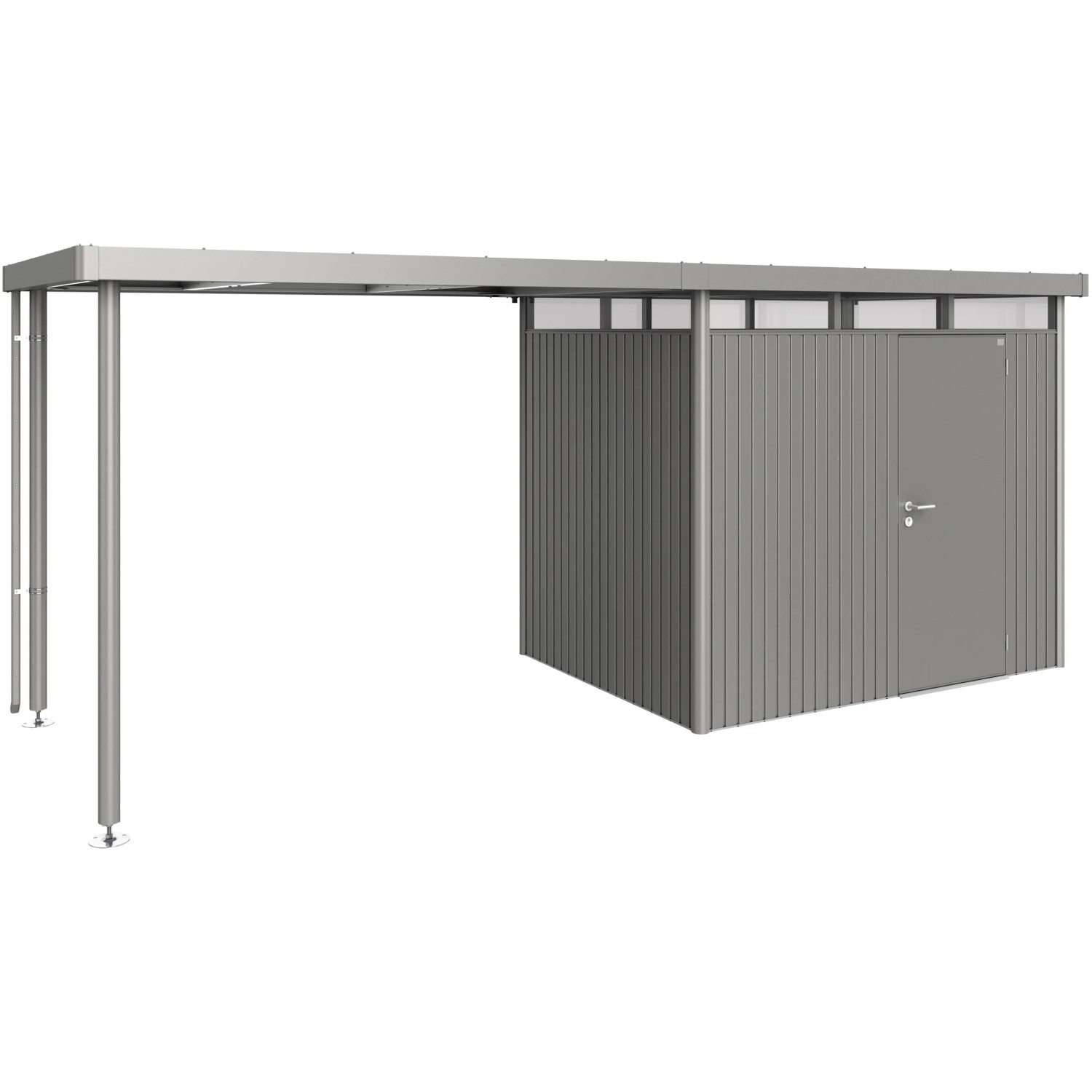 Biohort Dach boczny do altany ogr. HighLine H2 Quartz Grey Metallic