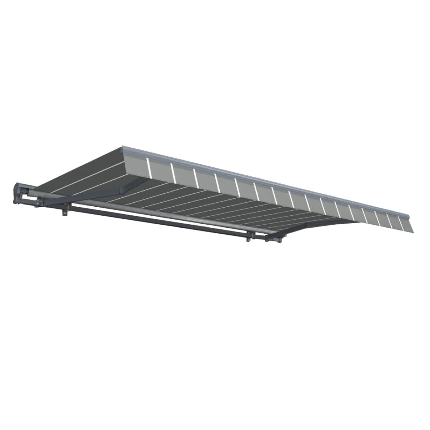 GUTROOF Markiza automatyczna Premium Grey/White szaro-biała - 4,5 x 3,0 m