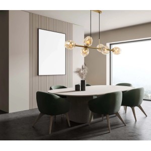 Italux Lampa wisząca BORGO złota 6x40W E27