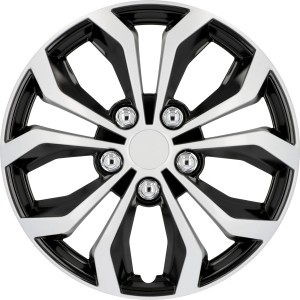 Kołpak Cartrend Daytona, 14 cali, czarno-srebrny, zestaw 4 sztuk do wyposażenia zewnętrznego.