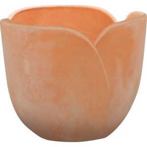 Donica terakotowa w kształcie tulipana, Ø 33 cm, do ogrodu i na balkon.