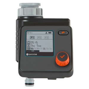 Komputer nawadniający Gardena Select do automatycznego nawadniania ogrodu.