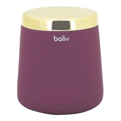 Baliv Pojemnik łazienkowy ceramiczny fioletowo-złoty
