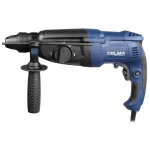 Niebieski młotowiertarka Celma, elektronarzędzie do budowy i majsterkowania.
