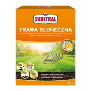 Nasiona traw Substral "Trawa Słoneczna" na miejsca słoneczne, opakowanie.