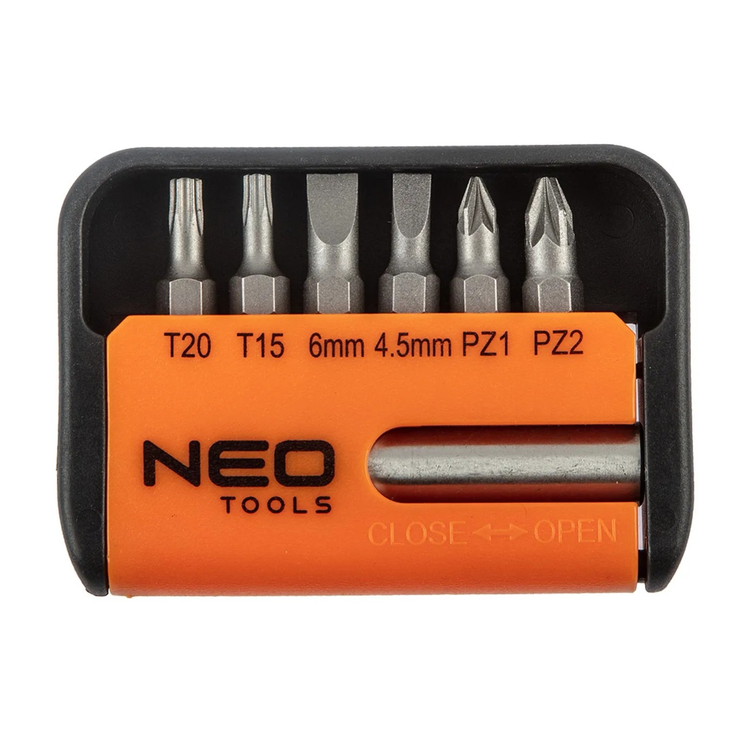 Neo Tools Końcówki wkrętakowe + uchwyt - 7 szt.