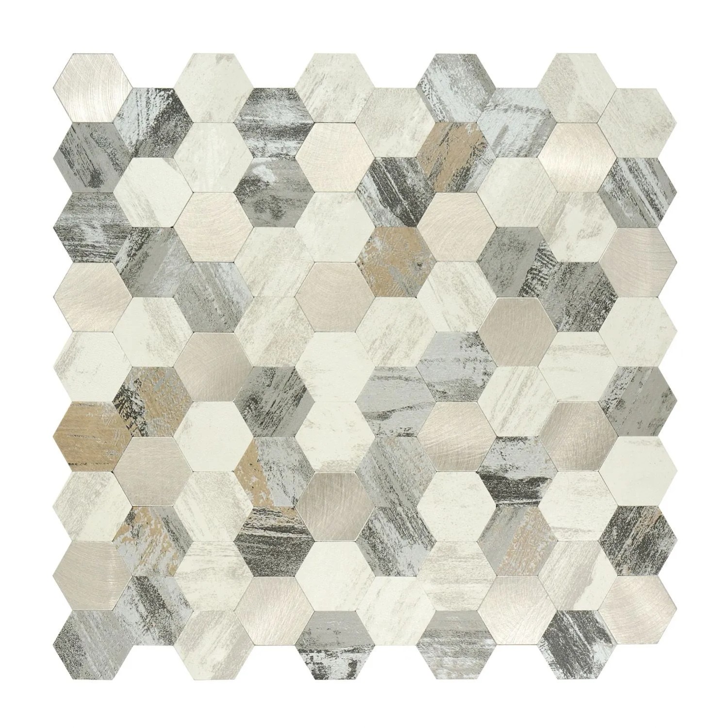 Mozaika ścienna samoprzylepna hexagon Beż 29x28,5
