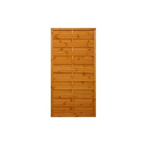 Drewniany panel ogrodzeniowy t.b.t. do ogrodu, wykonany z lazurą drewna, do łatwego montażu.