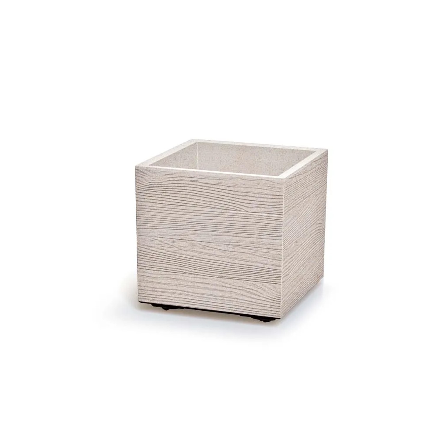 Prosperplast Donica Madera biała eco - 38 x 38 x 37 cm