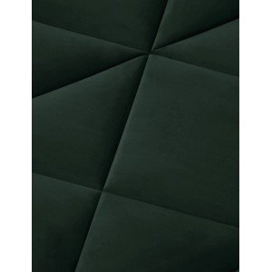 Ciemnozielony panel ścienny t.b.t. z geometrycznym wzorem.