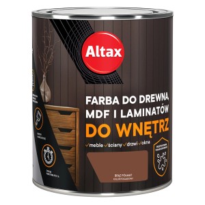 Altax farba do drewna, brązowa, do wnętrz. Farba ochronna do drewna, MDF i laminatów.