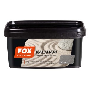 Farba efektowa Fox Dekorator Kalahari, farba do efektów ściennych w czarnym wiadrze.