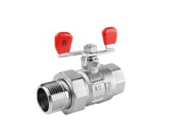 Armatura Kraków Zawór kulowy PP i N-W ze śrubunkiem i motylkiem i dławikiem 3/4