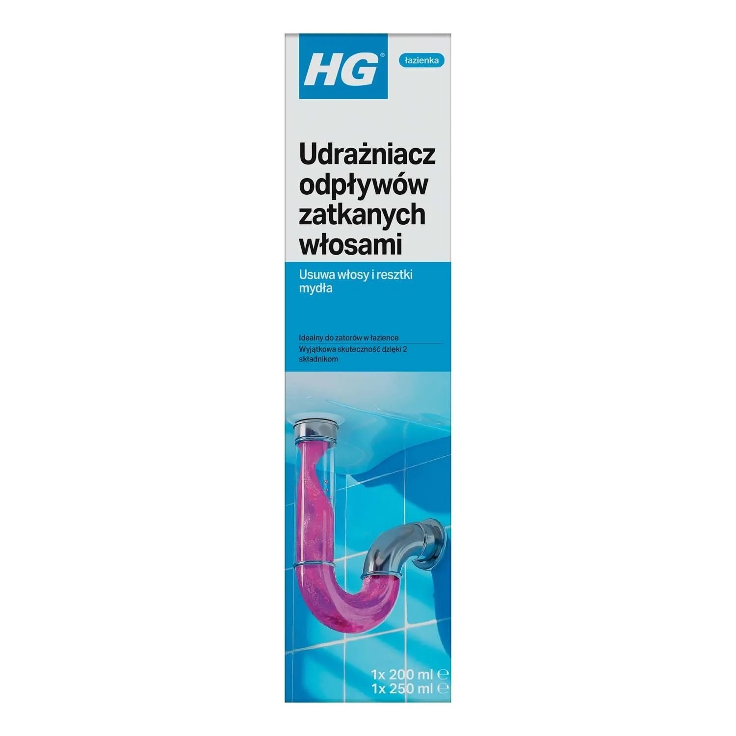 HG Środek do udrażniania rur zatkanych włosami 500 ml