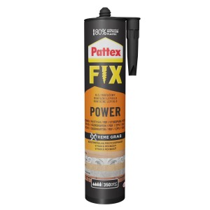Pattex Fix Power klej montażowy, 350g kartusz do mocnych połączeń.