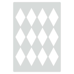 t.b.t. Szablon ścienny z wzorem rombów do kreatywnego dekorowania ścian.