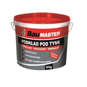 Wiadro gruntu głęboko penetrującego BauMASTER, czerwono-białe, 8 kg.