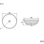 Umywalka nablatowa Cleo S 28 tekstura 28x28x14_3
