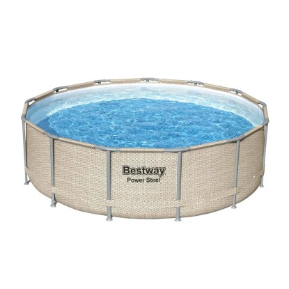 Basen na stelażu Power Steel okrągły z namiotem - śr. 396 cm, wys. 107 cm