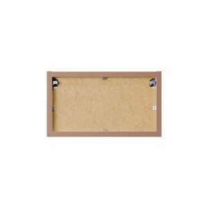 Tył zestawu mebli łazienkowych t.b.t. z brązową ramą i mocowaniami.