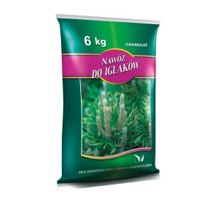 Opakowanie nawozu do iglaków, 6 kg, granulat.