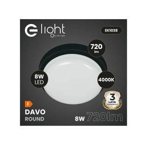 Okrągły Plafony LED t.b.t. o jasności 720 lumenów i temperaturze barwowej 4000K.