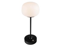 Goldlux Lampa LED bateryjna RIMINI 1,8W 2700K 150lm wys. 27,8 cm czarna