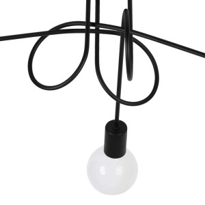 MiLAGRO Lampa sufitowa TURBINO 3xE27 max. 15W czarna