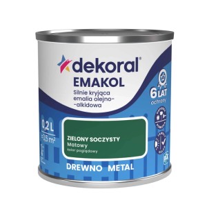 Dekoral Emalia Emakol Strong do drewna i metalu zielona soczysta matowa 200 ml