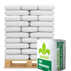Paleta z workami torfu Kronen, 200 litrów.