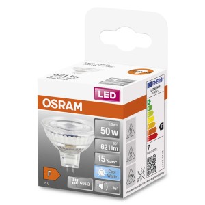 Żarówka LED OSRAM GU5.3, 6.5W, Cool White, w oryginalnym opakowaniu.