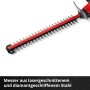 Ostrza akumulatorowych nożyc do żywopłotu Einhell Power X-Change GC-CH 18/40 Li Solo wykonane ze stali ciętej laserowo.