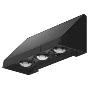 Düwi Kinkiet solarny NOTE 3x0,5W ciepła biel 45/60lm IP44 czarny