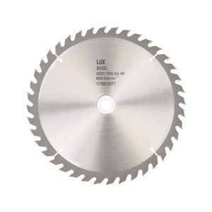 Tarcza do piły tarczowej LUX HM do drewna, Ø 250 mm, 40 zębów, do pił stołowych.