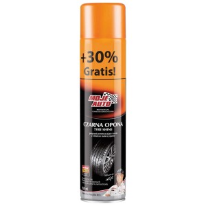 Moje Auto Nabłyszczacz do opon do pielęgnacji samochodu. Czarna opona, 30% gratis.