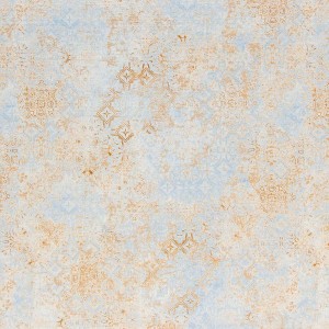 Płytka podłogowa t.b.t. z niebiesko-beżowym wzorem.