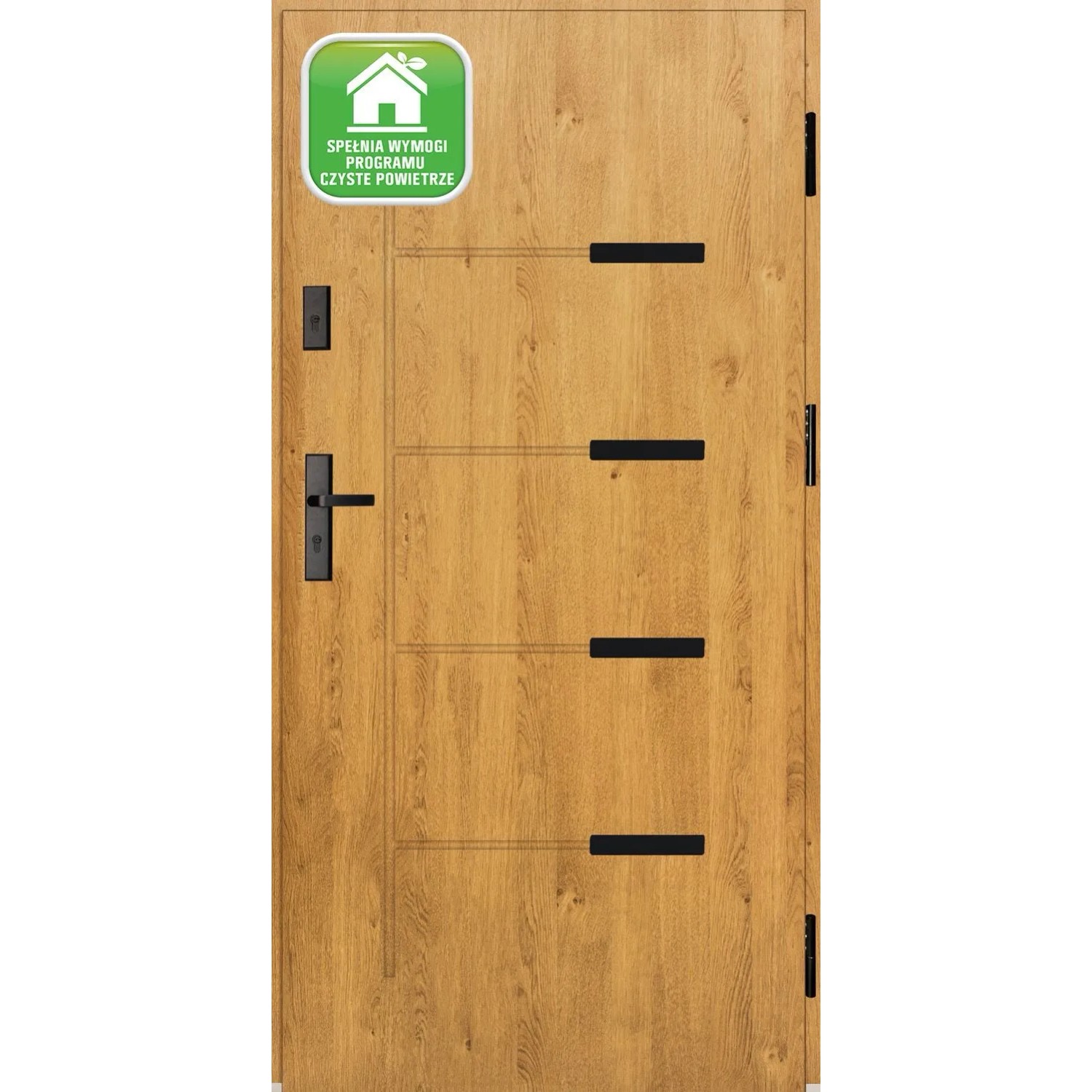 Splendoor Drzwi zewnętrzne Onyks Dąb Winchester 90P otwierane na zewn. 103x208