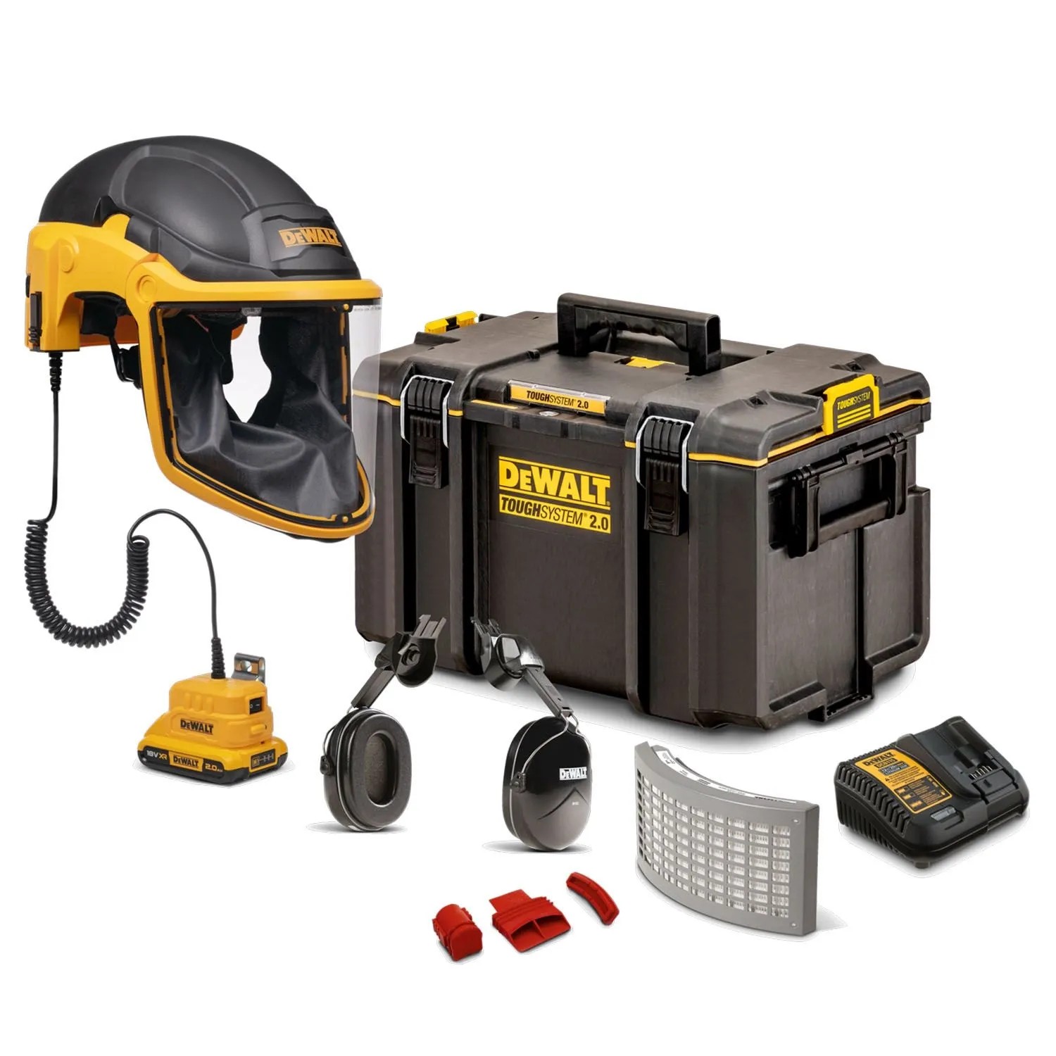DeWALT Przyłbica ochronna z nawiewem DXPGH2SB21, filtr HEPA