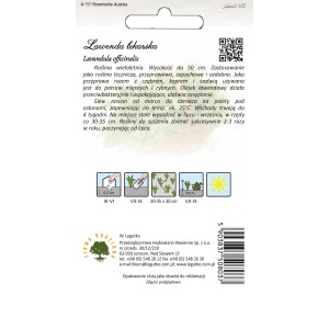 Opakowanie nasion lawendy do uprawy ziół.