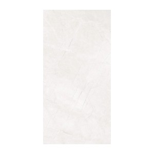 Jasna płytka podłogowa z efektem marmuru, idealna do nowoczesnych przestrzeni mieszkalnych.